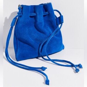 Free People Suede Drawstring Bucket Bag